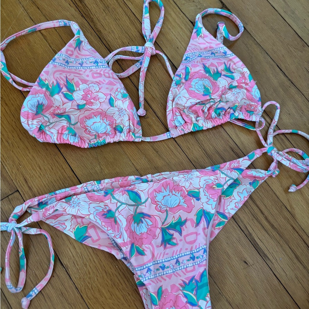 Billabong Pink Floral Bikini